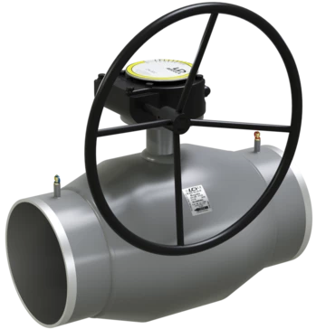 Кран шаровый LD КШЦПР Gas 125.025.П/П.03. из стали 09Г2С Ду125 Ру2,5МПа с редуктором в Омске