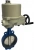Затвор дисковый поворотный ABRA Ду300 Ру16 BUV-VF826D, межфланцевый, корпус - чугун, диск - чугун, с электроприводом, EPDM в Омске